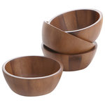 Woodard & Charles - Individual Acacia Salad Serving Bowls, Set of 4 - The clean organic look of this Wood Salad Bowl Set enhances any dining or entertaining experience.  It also makes a perfect wedding, housewarming or hostess gift.  This set is handcrafted in Thailand from environmentally friendly Acacia wood.