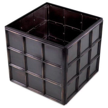 Square Antique Bronze Planter | Eichholtz Grid, Medium