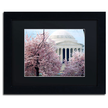 'Cherry Blossoms 2014-7' Matted Framed Canvas Art by CATeyes