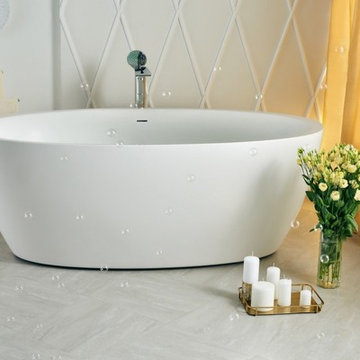 Aquatica Sensuality-Wht™ Freestanding Solid Surface Bathtub