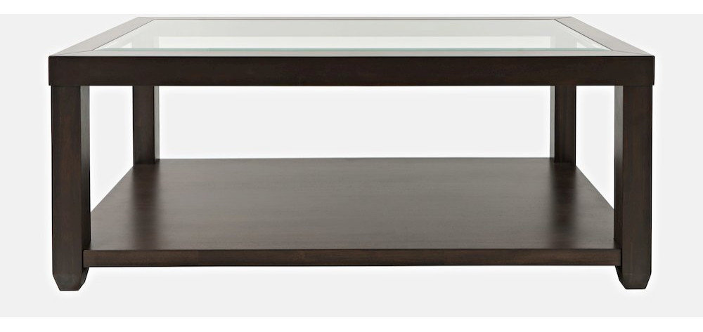 Urban Icon Contemporary Rectangular Glass Inlay Coffee Table ...