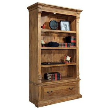 Hekman 79304 Relaxed Classic CEO 48" Wood Lighted Bookcase, Wellington Hall