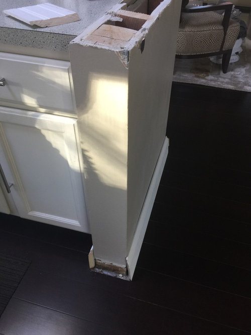 Countertop overhang