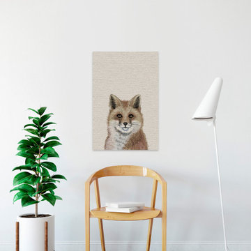 "Foxy Stare" Painting Print on Wrapped Canvas