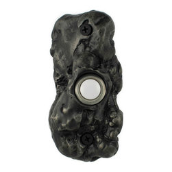 Hawk Hill Hardware - Burl Doorbell, Luxury Decorative Hardware, Black Iron - Doorbells And Chimes