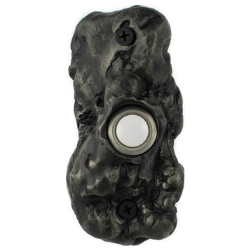 Burl Doorbell, Luxury Decorative Hardware, Black Iron