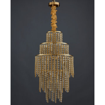 Antibes Luxury Gold Chandelier With Crystal Balls