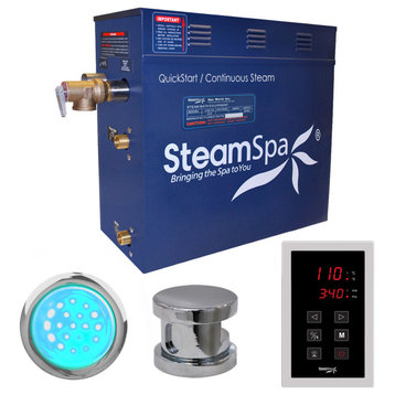 SteamSpa INT750 Indulgence 7.5 KW QuickStart Steam Bath Generator - Polished