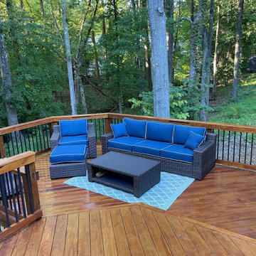 Multi-level Wood Deck Design in Charlotte, NC