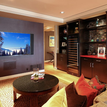 Contemporary, Clean Kitchen for the Bold Wine Aficionado - Kirkland