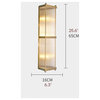 Luxury LED Crystal Wall Lamp for Living Room, Foyer, W6.3xh25.6", A