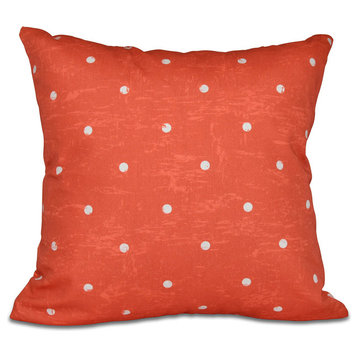Dorothy Dot, Geometric Print Pillow, Orange, 20"x20"