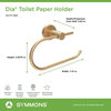 Dia Toilet Paper Holder with Mounting Hardware, Brushed Bronze