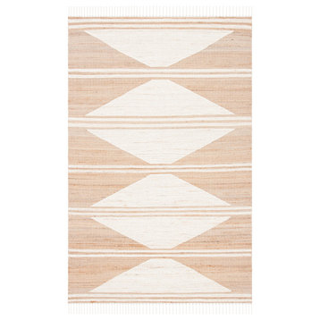 Safavieh Kilim Klm451A Moroccan Rug, Natural and Ivory, 2'3"x7'0" Runner