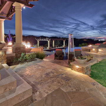 North Scottsdale Modern Backyard with Negative Edge Pool