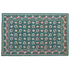 Needlepoint Oriental Rug, 6'X9' Flat Weave 100% Wool Hand Stitched Rug