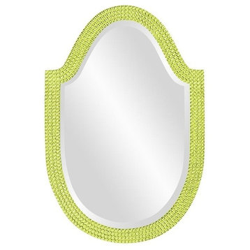 Lancelot Arched Mirror, Glossy Green