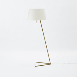 Petite Shade Floor Lamp - Antique Brass - Products