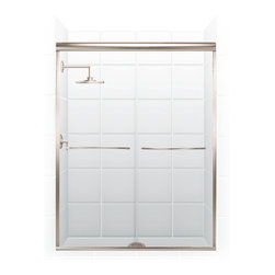 Coastal - Shower Doors | Pararagon 1/4" Frameless | Brushed Nickel / Clear Glass by Coasta - Shower Doors
