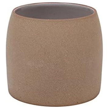 Ceramic Flower & Plant Vase, 3.94"L x 3.31"H x 3.94"W, Brown