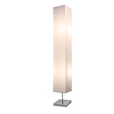 light accents medusa grey floor lamp with white acrylic shades
