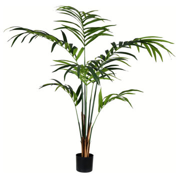 Vickerman Potted Kentia Palm 118 Leaves, Green, 6'