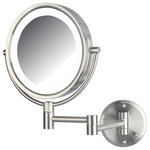 Jerdon - Jerdon Lighted Mirror, Direct Wire, Nickel - Direct Wire Application Only