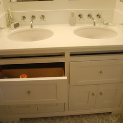 Drawer in Face of Vanity Below the Sink - Bathroom Vanities And Sink Consoles