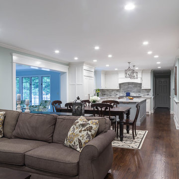 Open Concept Family/Dining Room and Kitchen