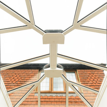White orangery with uPVC lantern roof