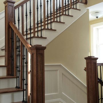 Stairway Wainscoting & Painting