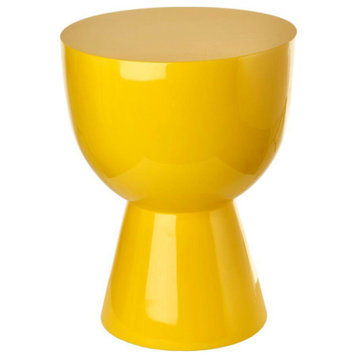 Lacquered Accent Stool | Pols Potten Tam Tam, Yellow