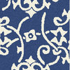 Surya Cosmopolitan COS9201 Medallion and Damask Area Rug, Blue/White, 8'x11'