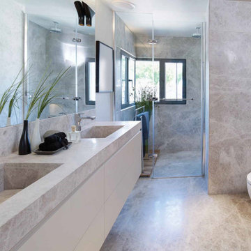 Tundra Grey Marble in Bathroom