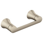 Moen - Moen Doux Pivoting Paper Holder Brushed Nickel, YB0208BN - A graceful arc and unique, soft-stream water flow, make Doux the perfect addition to any bathroom interior as it redefines modern in the language of great design. The D-shaped spout was carefully crafted to present the water in a flat, thin silky ribbon to continue the clean lines of the faucets smooth, wide form.