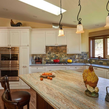 Kitchen with wine storage