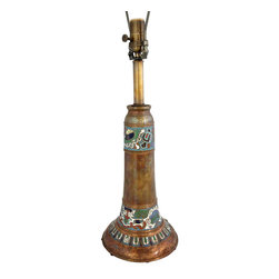 Chinese Pink Bronze and Enamel Table Lamp - Products