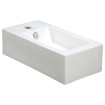 Porcelain Wall-Mounted Right-Facing Sink