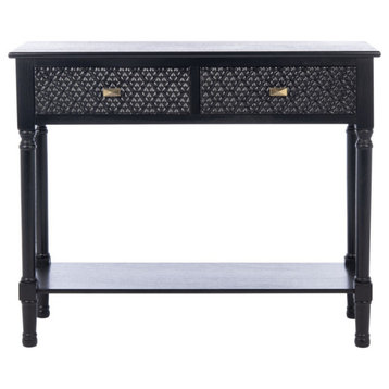 Pansy 2 Drawer Console Table Black