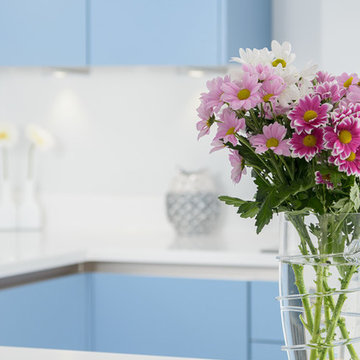 Lift your kitchen out of the doldrums with a contemporary touch of the blues
