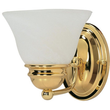 Nuvo Lighting 60/348 Empire 1 Light 6-1/4"W Bathroom Sconce - Polished Brass