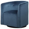 Uttermost Mallorie 28 x 30" Blue Swivel Chair