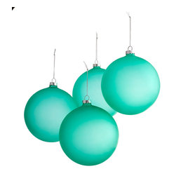 CLASSIC GLOBE ORNAMENTS &ndash; GREEN - SET OF 4 - Products