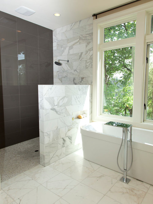  Houzz  Half  Wall Shower Design Ideas  Remodel Pictures