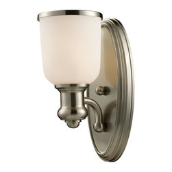 Landmark Lighting - Landmark Lighting 66160-1 Brooksdale 1-Light Sconce in Satin Nickel - Wall Sconces
