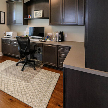 Slate Office/Den with Laminate Countertops