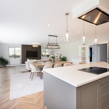 Minimalist Open Plan Kitchen Living Dining