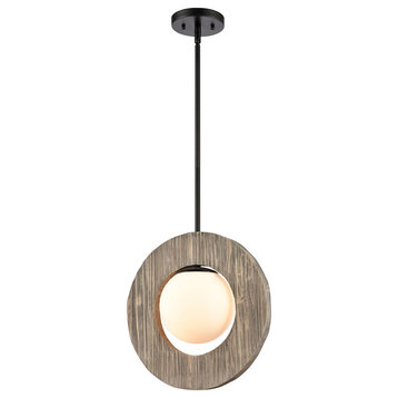 Innovations 440-1S-BK-W Maverick Pendant, Matte Black/Matte White, 440-1S-BK-W