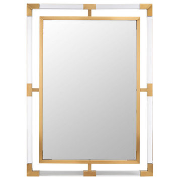 Safavieh Jennabelle Acrylic Rectangle Mirror Gold/Clear