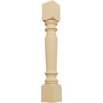 Ekena Millwork - Legacy Tapered Cabinet Column, Alder, 5"W x 5"D x 35 1/2"H - Ideal for a variety of projects, our cabinet columns add stunning dimension, texture, and individuality to match every decor style. Manufactured with thoughtful design, each column post is available in the most common widths and heights to fulfill the needs of most applications. Our columns are hand-carved, sanded, and made from only the highest quality materials for lasting beauty. They can be easily stained or painted and simply install with L brackets or screws and adhesive. Give your space one of a kind character and special touch that make it home.